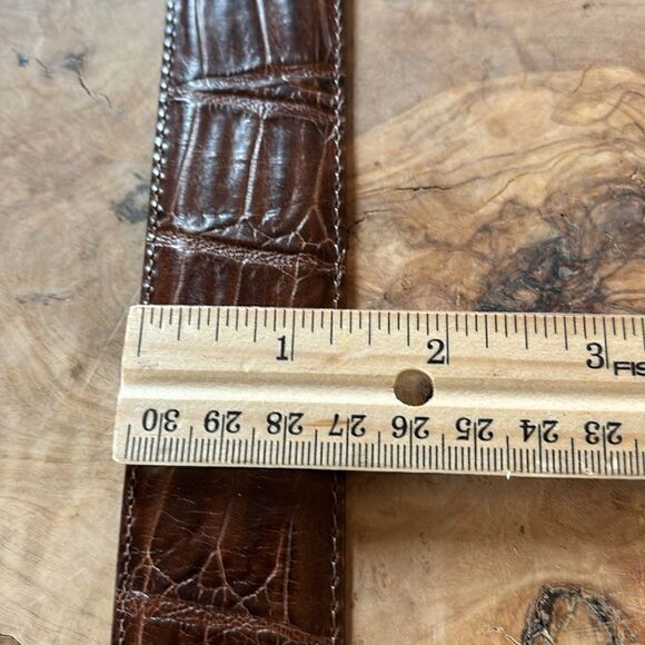 Vintage Brighton Cherub 38209 Brown Croc Embossed Leather Belt, 1995 main image 8